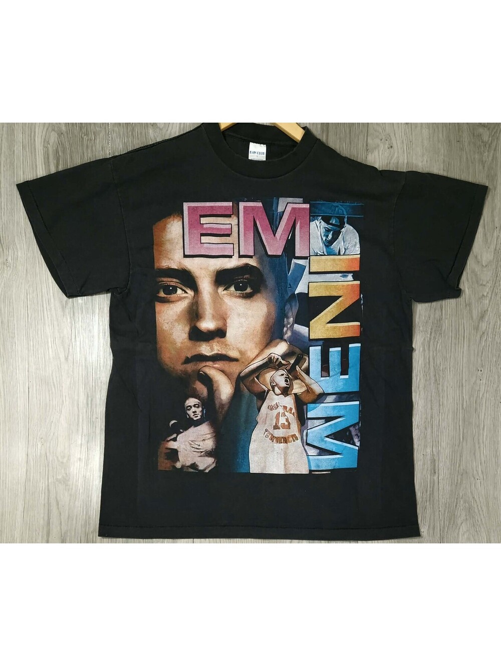 Vintage Y2K Eminem The Real Slim Shady Bay Club Double Sided Rap Tee L